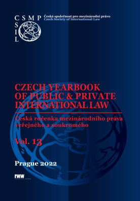 Czech yearbook of public & private international law Vol. 13 (2022)