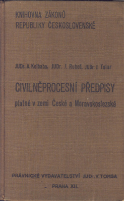 Civilněprocesní předpisy platné v zemi České a Moravskoslezské