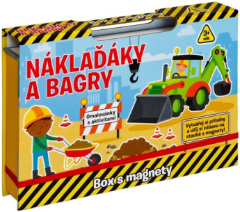 Náklaďáky a bagry - Box s magnety