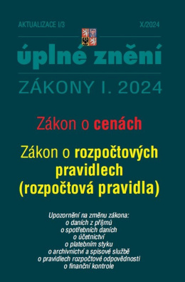 Aktualizace I/3 2024 O cenách, rozpočtová pravidla