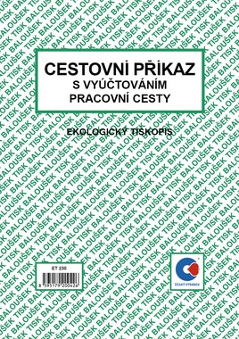 Cestovní příkaz A5 Baloušek ET230